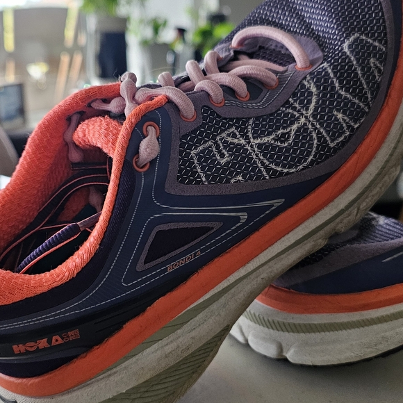 Hoka Purple and Orange Athletic Shoes - Picture 2 of 6